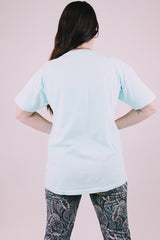 short sleeve light blue graphic vintage band tee 1987 grateful dead