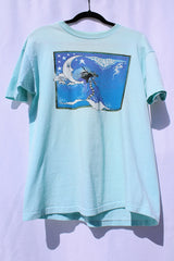 short sleeve light blue graphic vintage band tee 1987 grateful dead