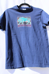 short sleeve navy blue graphic tee grateful dead 1985 year of the ox