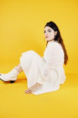 Long Sleeve Mock Neck Mini Dress