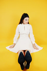 Long Sleeve Mock Neck Mini Dress