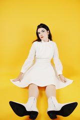 Long Sleeve Mock Neck Mini Dress