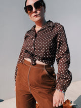 1940's vintage pedal pusher pants in chocolate brown