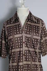 Short Sleeve Printed Button Up