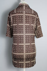 Short Sleeve Printed Button Up