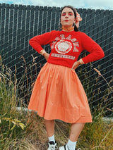 long sleeve red pullover sweater vintage 1980's Nebraska cornhuskers