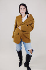 long sleeve camel color cashmere blazer vintage 1970's