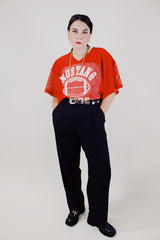 red mesh vintage football jersey