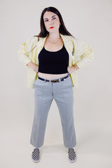 polyester grey pants vintage 1970's