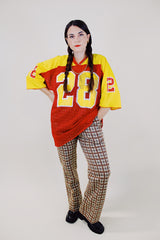 red and yellow mesh football jersey vintage wilson's