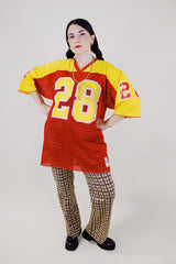 red and yellow mesh football jersey vintage wilson's
