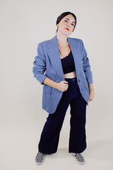 Houndstooth Print Blazer