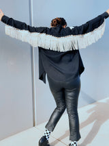 Long Sleeve Button Up With Fringe & Sequins