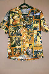 Short Sleeve Printed Button Up