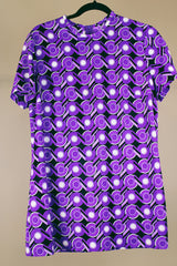 Short Sleeve Circle Print Top