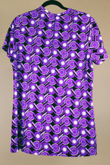 Short Sleeve Circle Print Top