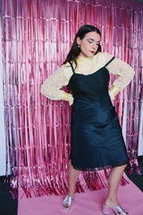 long sleeve yellow lace blouse with mock neck and ribbon trim vintage 1960's