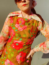 Sleeveless Floral Printed Mini Dress