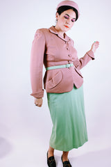 1940's mauve long sleeve blazer jacket