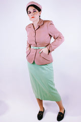 1940's mauve long sleeve blazer jacket