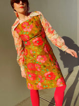 Sleeveless Floral Printed Mini Dress