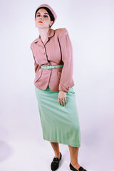 1940's mauve long sleeve blazer jacket
