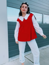 Sleeveless Velvet Blouse