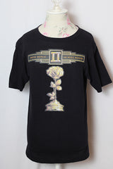 Women's or men's vintage 1977 Ched Quality Knits, Made in USA Rose Royce Full Bloom tee with graphic of a rose on the front. Cotton material.