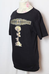 Women's or men's vintage 1977 Ched Quality Knits, Made in USA Rose Royce Full Bloom tee with graphic of a rose on the front. Cotton material.