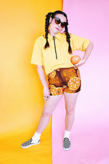 Hawaiian Printed Vintage Swim Trunks