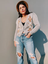 Argyle Printed Cardigan