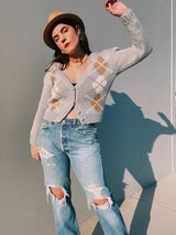 Argyle Printed Cardigan