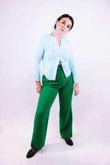 vintage pendleton green wool high waisted pants women's