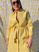 Yellow Vinyl Shirt Dress