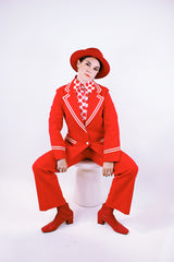 Red Blazer and Pant Set