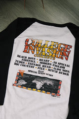 long sleeve black and white graphic baseball tee vintage 1984