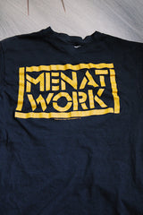 short sleeve black cotton Men At Work tee from 1983