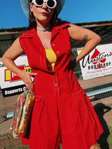 floral printed vinyl wash bag with zipper and handle vintage 1960's