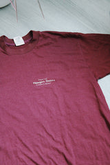 short sleeve maroon colored haagen dazs tee 1980's vintage