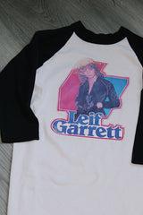 3/4 arm length black and white baseball tall 1970's Leif Garrett graphic