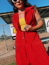 yellow textured nylon vintage swimsuit with skirt bottom 1970's