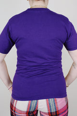 short sleeve purple graphic tee vintage 1990's