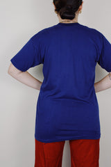 short sleeve navy graphic tee 1983 with cowboy