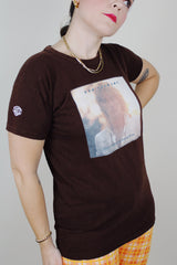 short sleeve brown rod stewart 1977 vintage tee