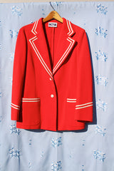 1980's women's vintage red set with pants and blazer