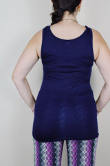 navy blue alice cooper cotton tank top from the 1970's