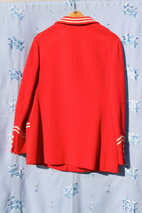 1980's women's vintage red set with pants and blazer