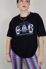 short sleeve xl graphic black tee vintage 1980's