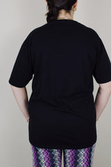short sleeve xl graphic black tee vintage 1980's