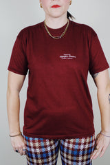 short sleeve maroon colored haagen dazs tee 1980's vintage